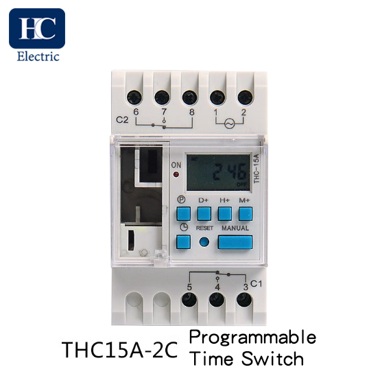 Weekly digital time switch 2 Channels THC15A-2C 16A 20A 25A 30A
