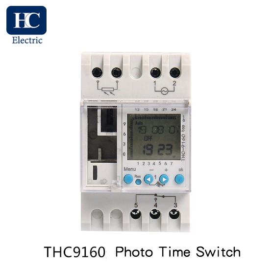 Weekly digital time switch with Photocell lighting control THC9160
